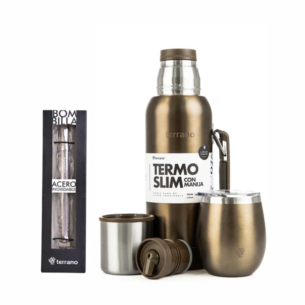 Kit Terrano 750ml marrón metal 