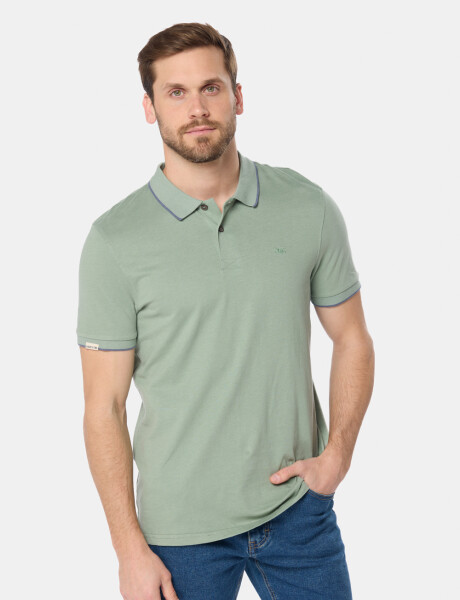 REMERA POLO JERSEY RAYADA Verde