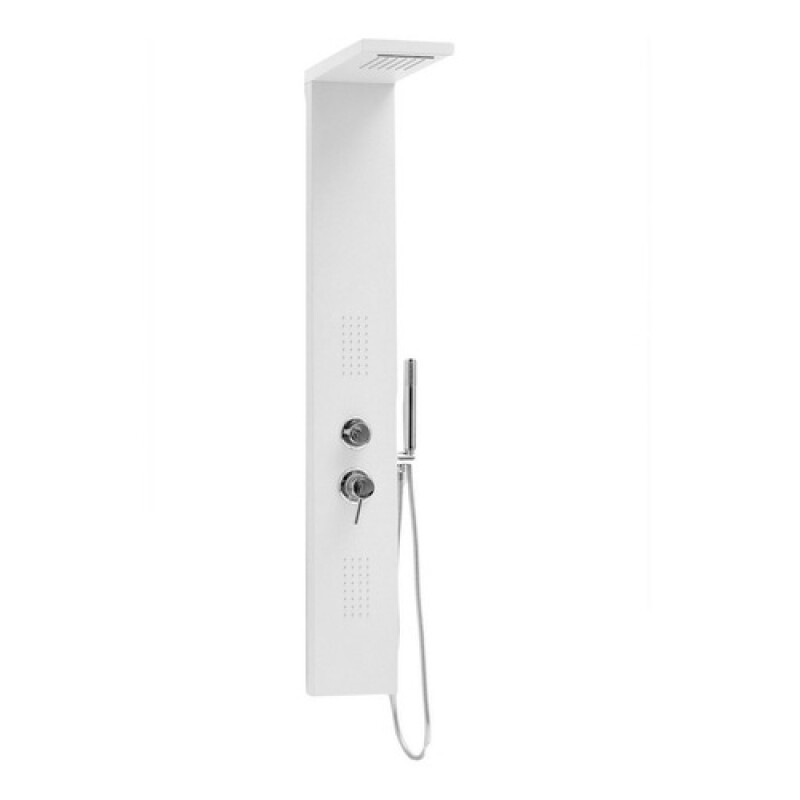 Columna de ducha en Aluminio Blanco 2 jets Sensi D Acqua Columna de ducha en Aluminio Blanco 2 jets Sensi D Acqua