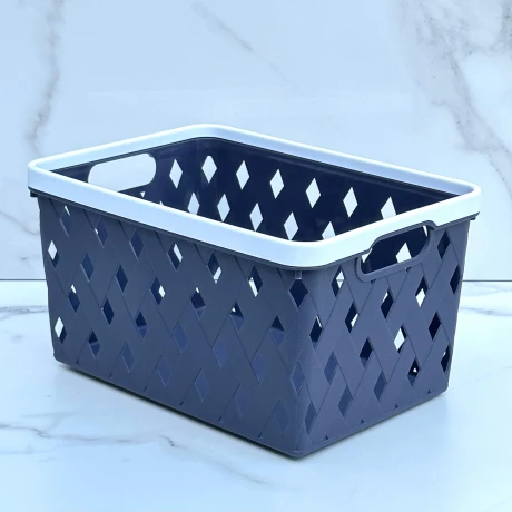 Canasto Organizador Tramado Polipropileno Alto 14cm x Ancho 18cm x Largo 25cm Canasto Organizador Tramado Polipropileno Alto 14cm x Ancho 18cm x Largo 25cm