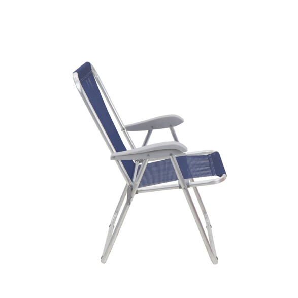 Silla playera de aluminio, azul "CRETA" -TRAMONTINA TD0908