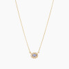 Cadena en oro 18K con colgante de zafiros y brillantes Cadena En Oro 18k Con Colgante De Zafiros Y Brillantes