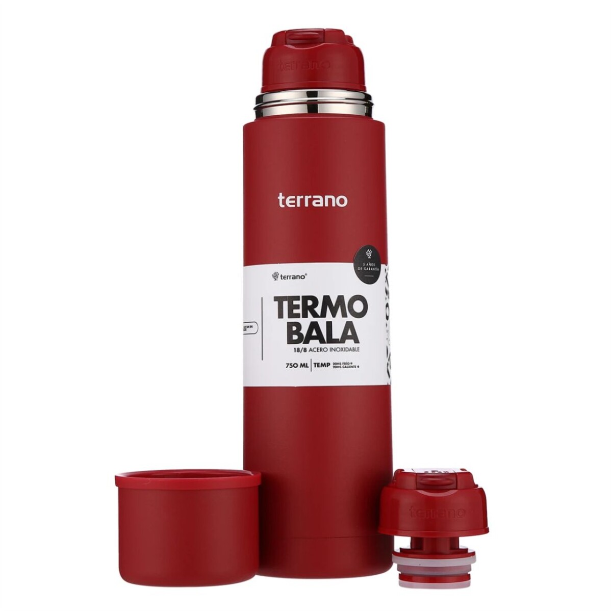 TERMO TERRANO BALA 750ML - ROJO 