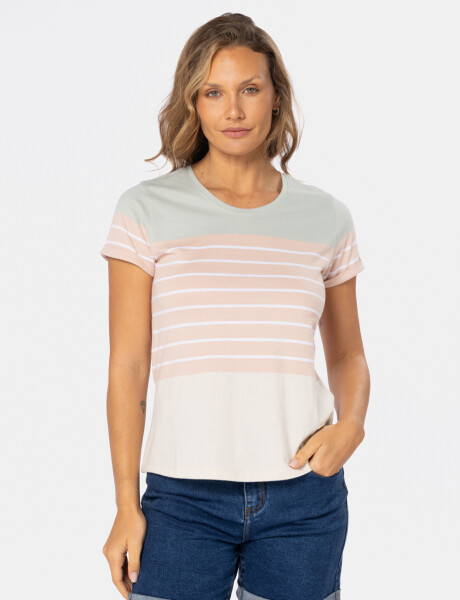 REMERA RAYADA Verde