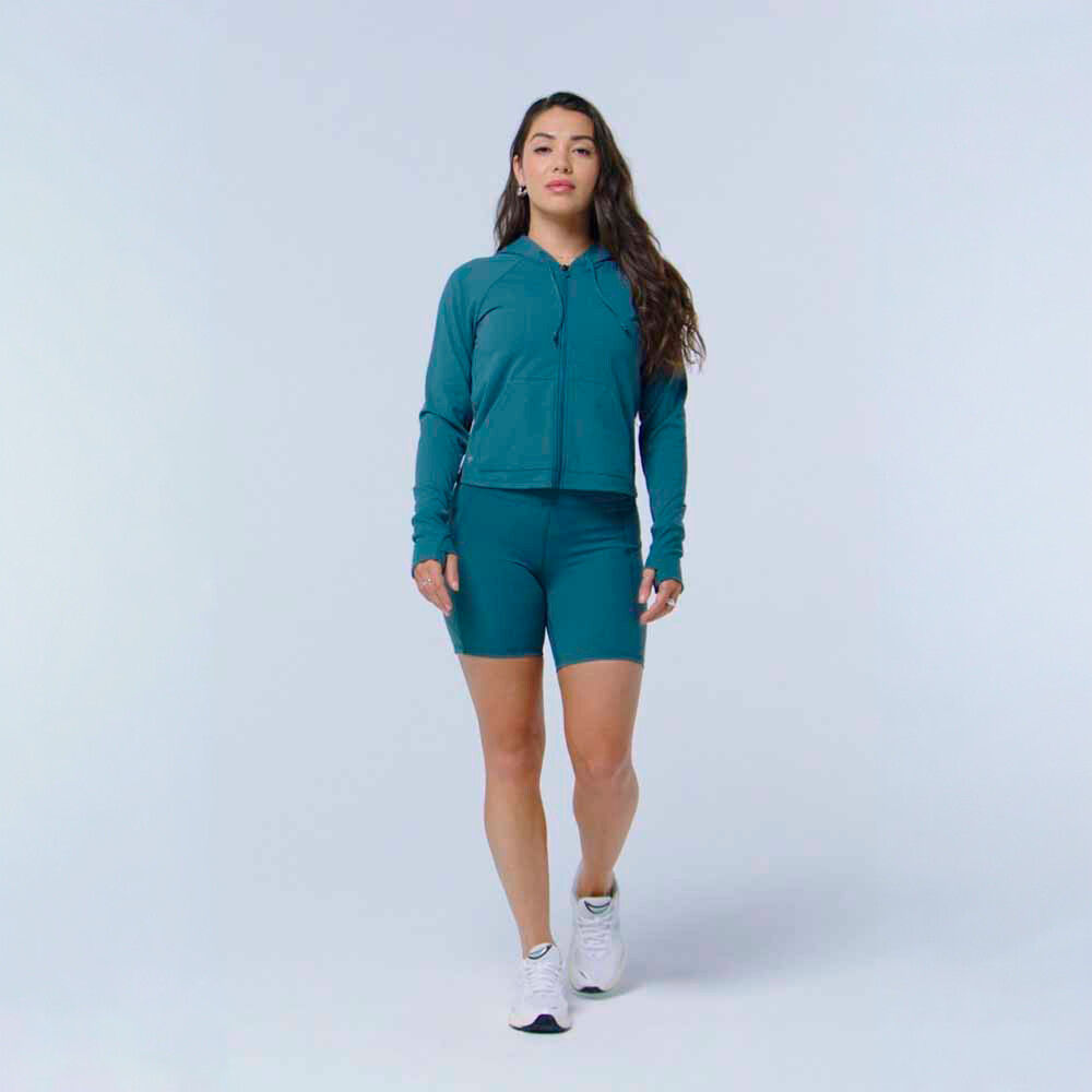 Short Oasis High-Waisted Short 6 Mujer Green Abyss