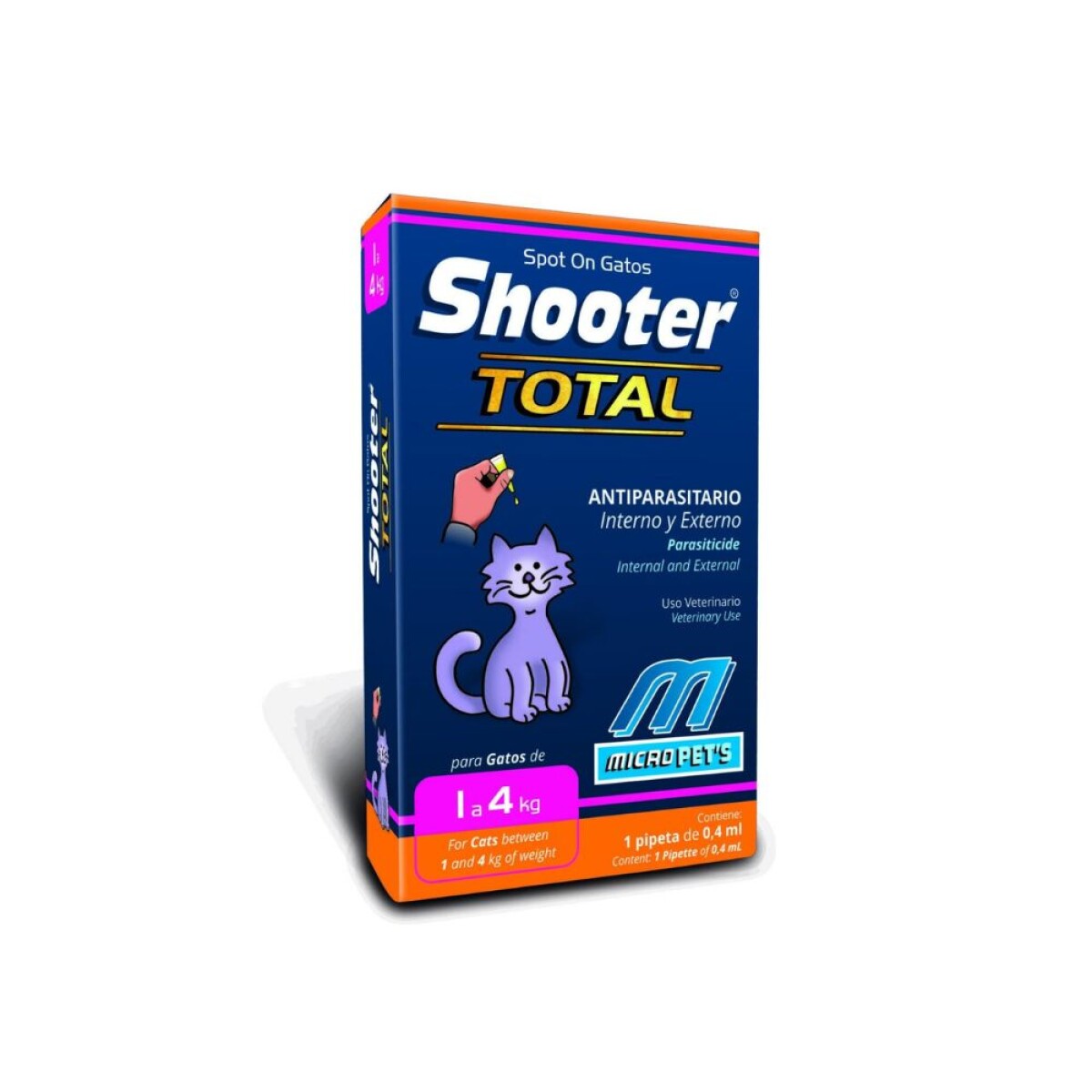 Pipeta Shooter Total Gatos - 4 Kg 