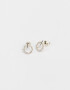 Aros Pasantes Con cubic zirconia Aros Pasantes Bañados En Plata - Plateado