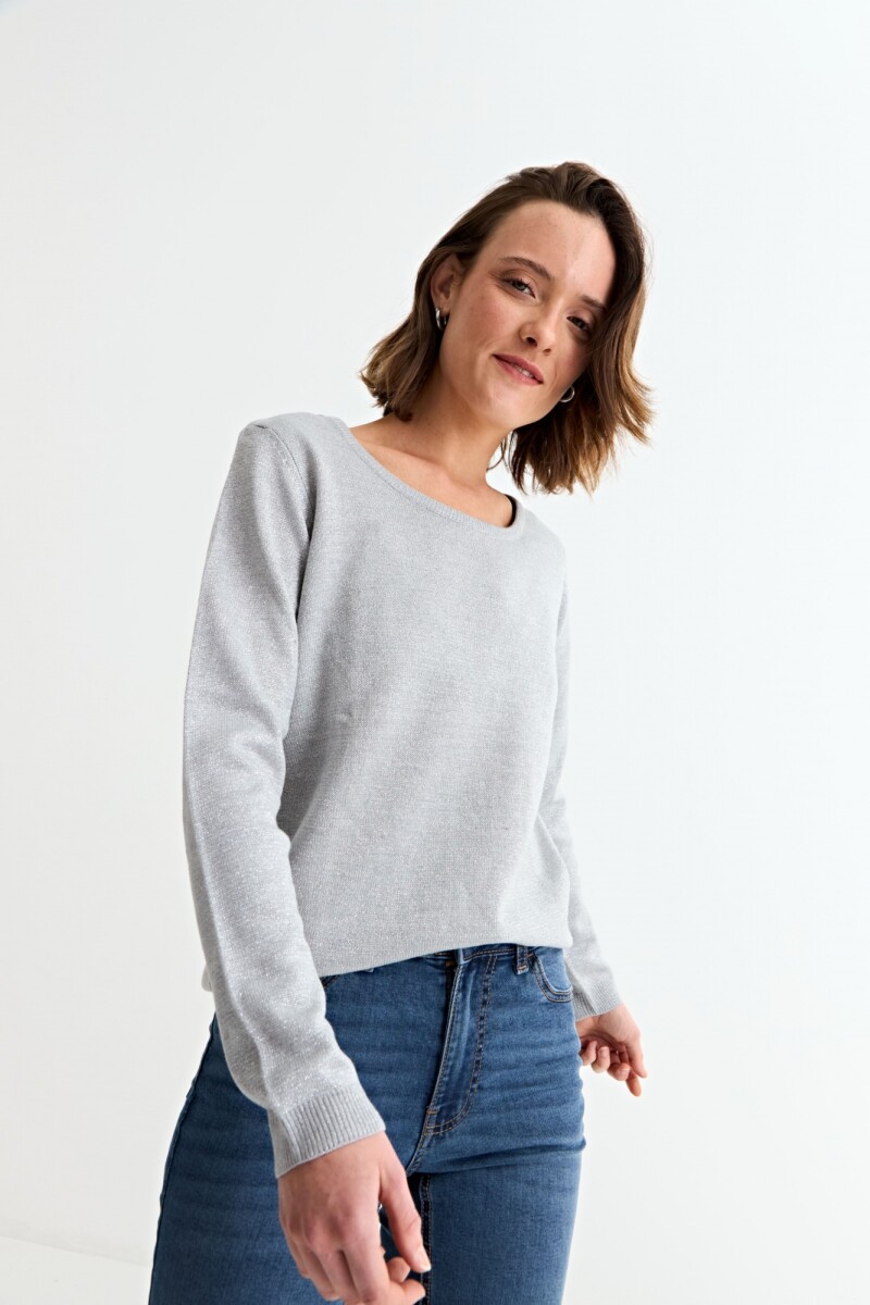 Sweater hilo metálico GRIS
