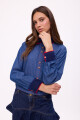 CAMISA AZAR CROCHET DENIM Azul