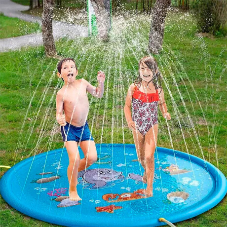 Piscina Inflable Niños Con Rociador De Agua 170 Cm Celeste1