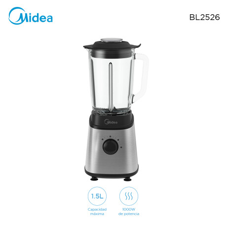 Licuadora Midea 1,5L Jarra de Cristal 1000W BL2526 001