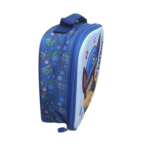 Lunchera 3D Térmica Escolar Paw Patrol 22 x 22 cm Oficial AZUL