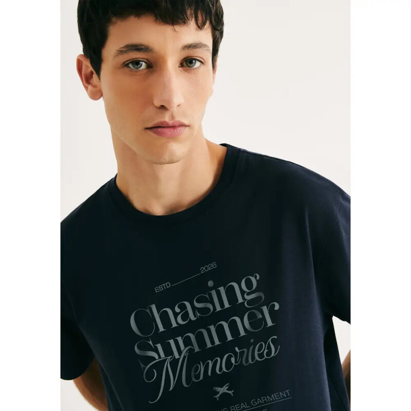 CAMISETA MM MASC AZUL ESCURO