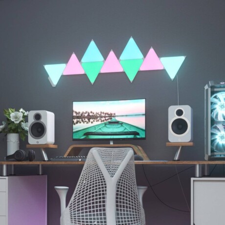 Kit de 9 Luz Led NanoLeaf Triangular RGB Smart Kit de 9 Luz Led NanoLeaf Triangular RGB Smart