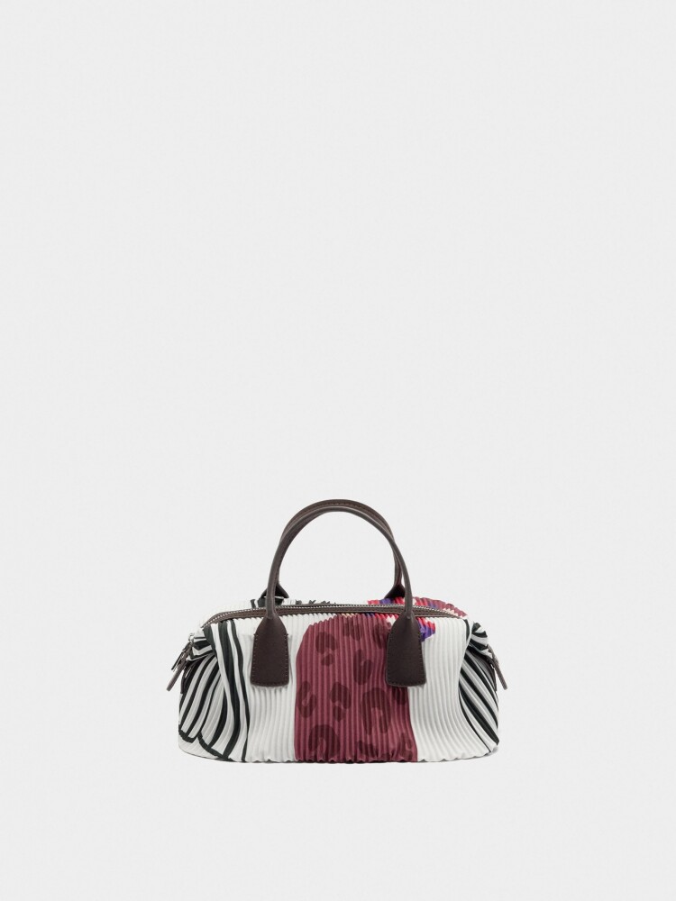 Bolso Tote Estampado De Nylon crudo