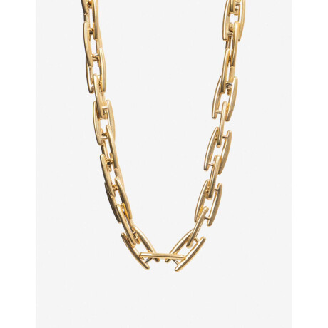 Collar Corto De Acero Dorado