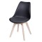 Silla Eames Joly - Acolchonado - Base De Madera Negro