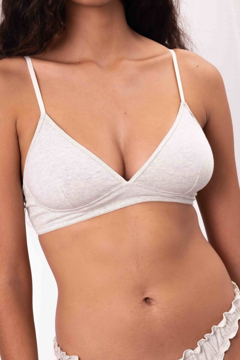 Soutien Triángulo María – Triángulo en algodón suave, delicado y cómodo Gris Melange