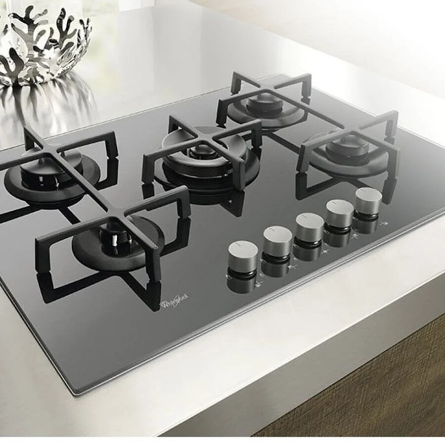 Anafe a gas de 5 hornallas Whirlpool GOA7523NB Anafe a gas de 5 hornallas Whirlpool GOA7523NB