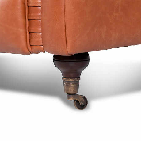Sofá Chesterfield Luxor - Cuero Advanced - 3 cuerpos Terracota