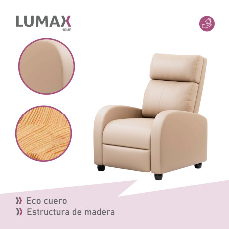 Sillón Reclinable Charlton Butaca Sofa Living Beige