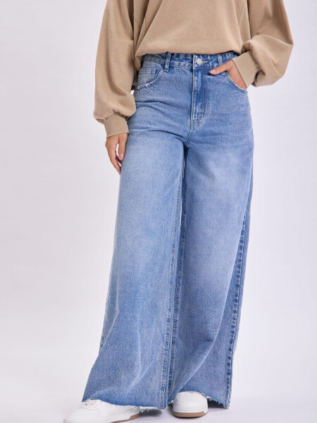 Pantalón jean extra wide Azul Medio