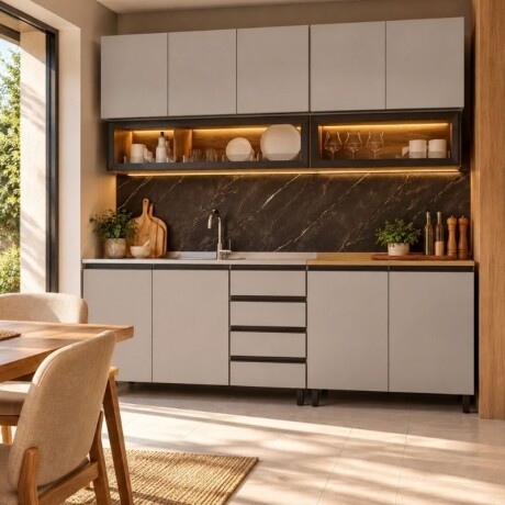 COCINA MODULADA 2 MT CON LUZ - ALMA COCINA MODULADA 2 MT CON LUZ - ALMA