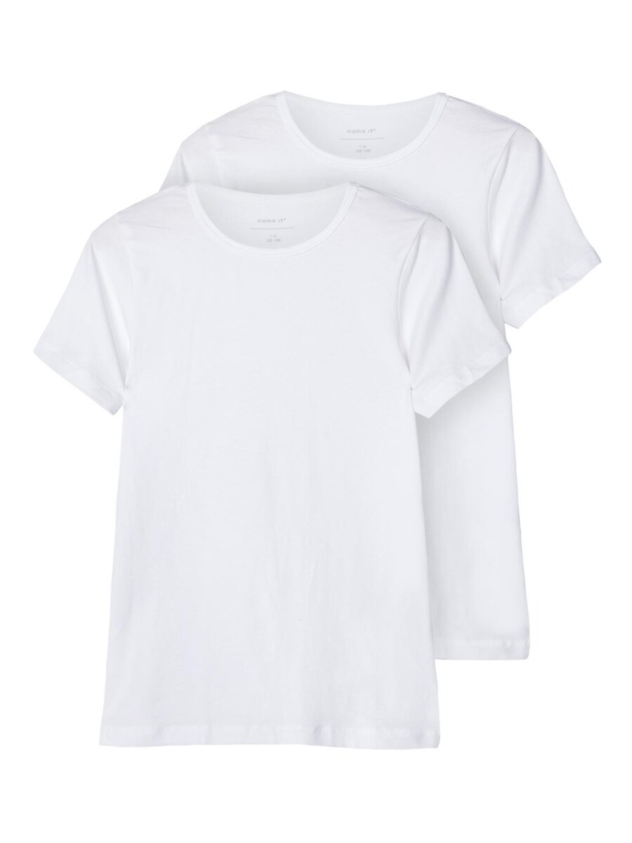 Pack 2 Camisetas Slim - BRIGHT WHITE 