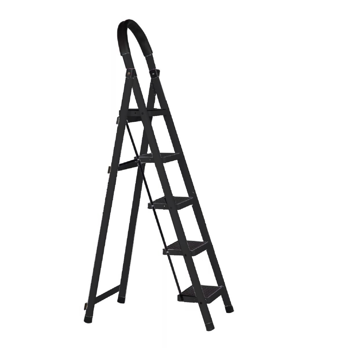 Escalera Tijera 5 Escalones De metal/plastico Base Antideslizante - Negro 