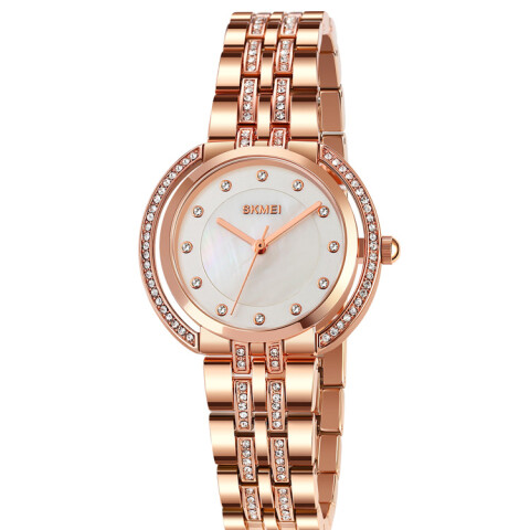 Reloj Skmei 1979RG Mujer Analógico Oro Rosa con Brillantes Reloj Skmei 1979rg Mujer Analógico Oro Rosa Con Brillantes
