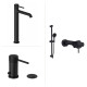 Juego De Griferia Incluye Lavatorio Alto,bidet Y Ducha Ext