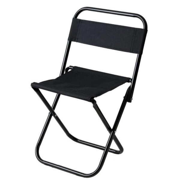 Silla Plegable De Playa Infantil Camping Metal Resistente Variante Color Negro