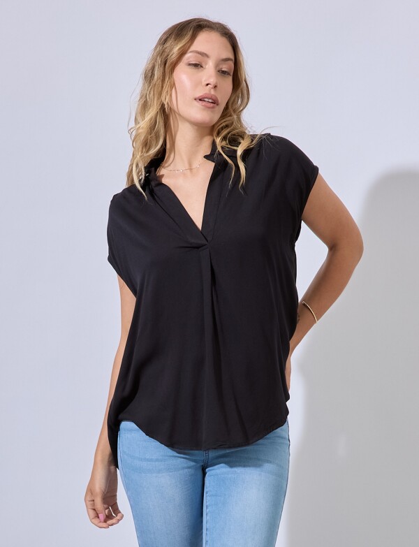 Blusa Escote V NEGRO