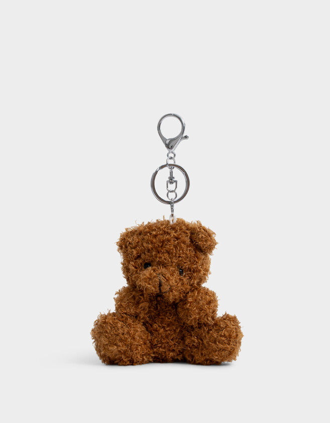 Llavero Peluche Llavero Y Charm De Osito - Marron Camel