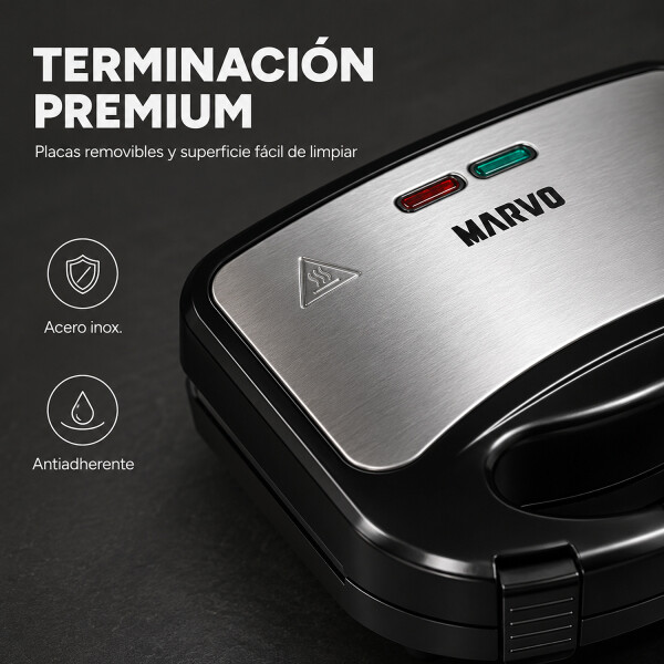 Sandwichera Doble Grill Wafflera 3 En 1 Marvo 750w Inox Ax Sandwichera Doble Grill Wafflera 3 En 1 Marvo 750w Inox Ax