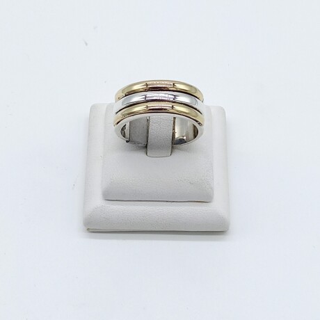 Anillo de plata 925 y double en oro 18 ktes. Anillo de plata 925 y double en oro 18 ktes.