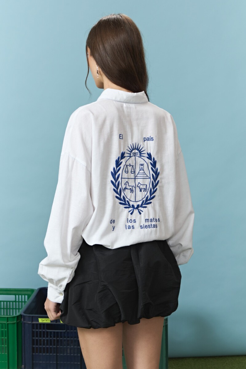 Camisa escudo yorgua - blanco 