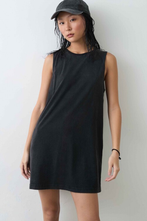 Vestido Aura Negro Gastado