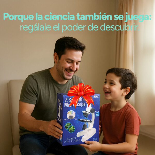 Microscopio Infantil Niños C/ Aumento 1200x 360° Kit Ciencia Color Blanco