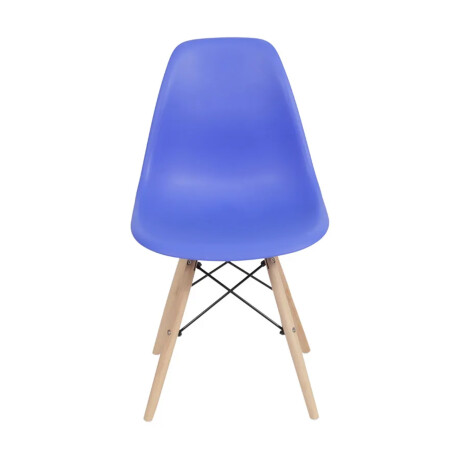 Kit x4 Silla Eames DKR Base En Madera Azul