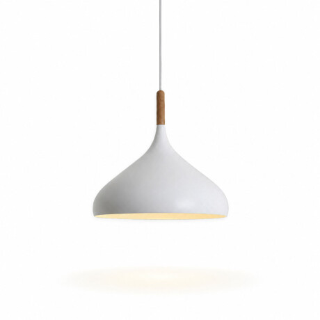 Lámpara Colgante Metal E27 Diseño Nórdico Moderno Blanco