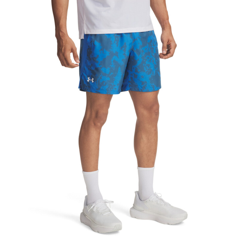 UA LAUNCH 7'' PRINT SHORTS-BLU BLU-402