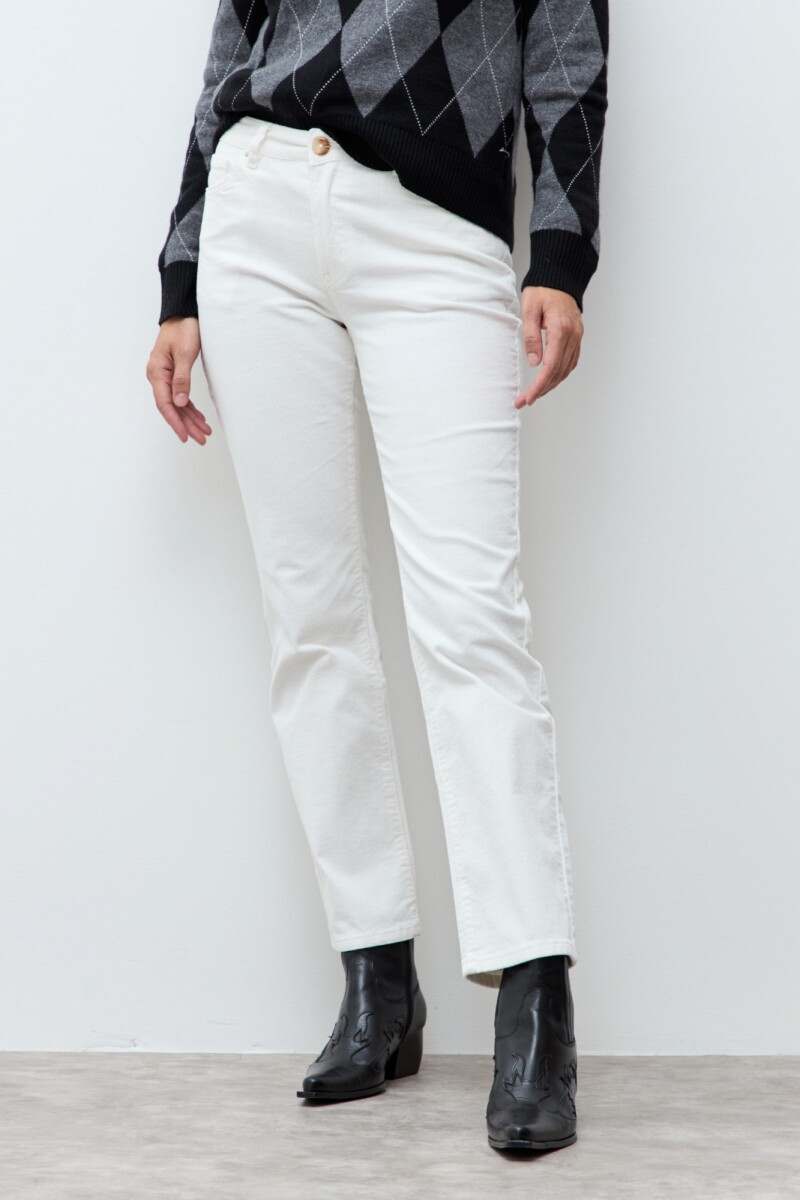 Pantalón Alba de pana crudo