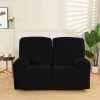 Funda sillón reclinable 2 cuerpos lisa Negro
