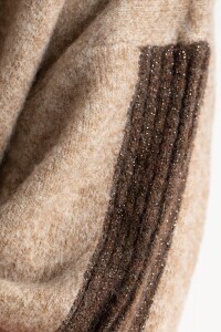 Polera Combinada Beige Melange