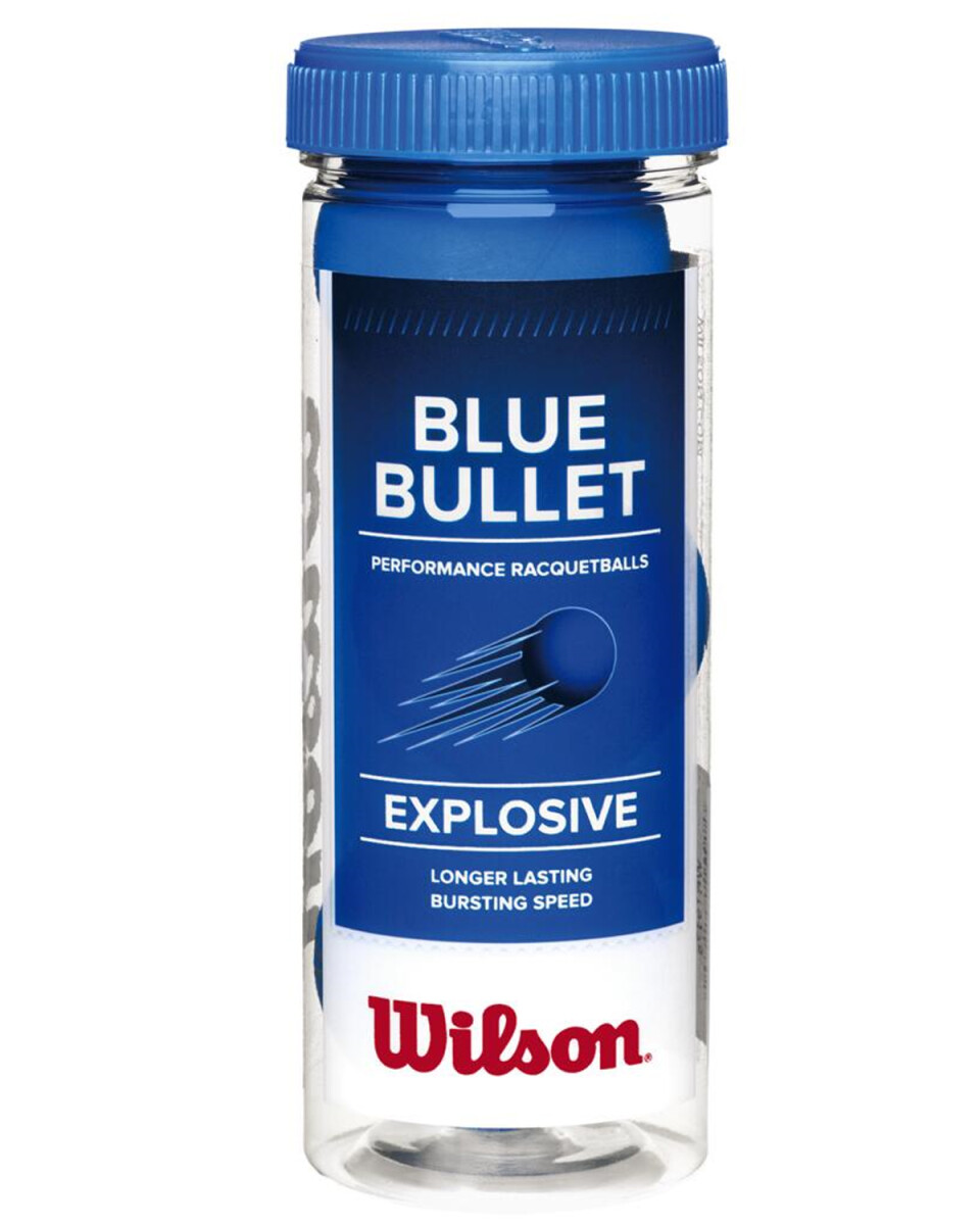 Tubo x3 pelotas de frontón Wilson Blue Bullet 