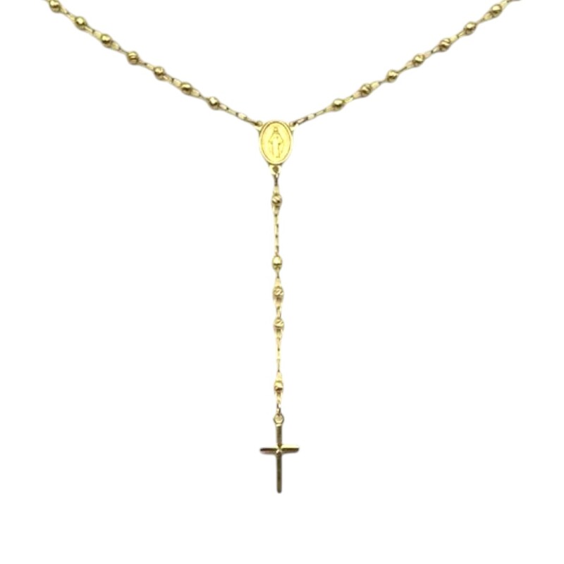 Rosario Virgen Milagrosa-Oro bajo-Sin piedra-RO8007 sinpiedra