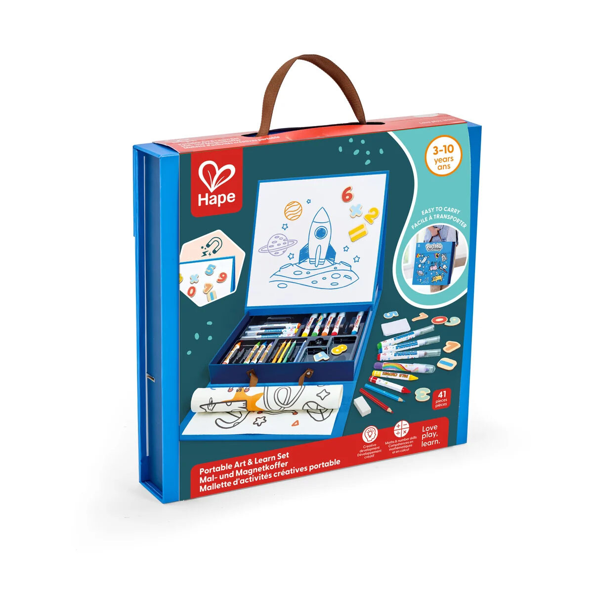 Set arte y aprendizaje portátil Hape 