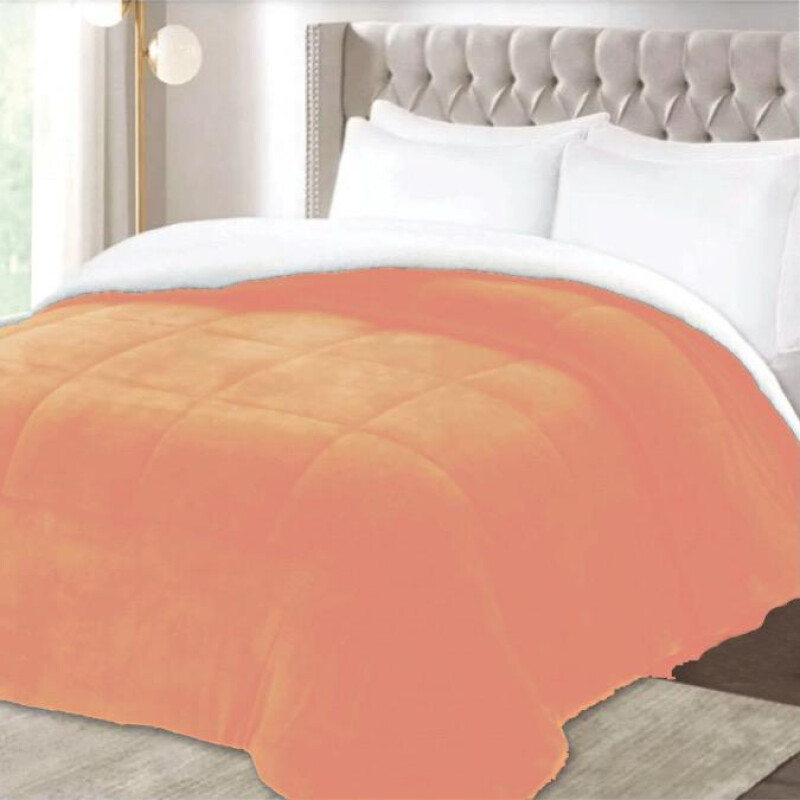 Acolchado 2 Plazas Corderito Sherpa Cotton Flor – Calidez, estilo y confort SALMON