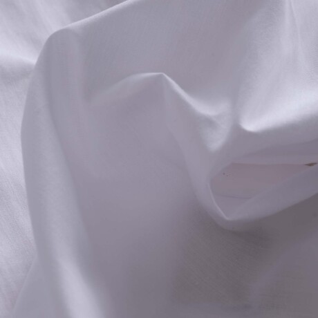JUEGO DE SÁBANAS 2 PLAZAS ALGODON BLANCO COTTON BASIC 180 HILOS